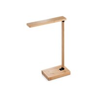 MOREY Klappbare Schreibtischlampe mit superschnellem kabellosem 15WLadegerät aus Bambus