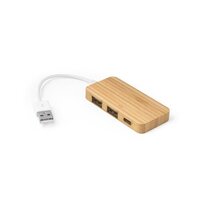 MOSER HUB mit 2 USBA und 1 USBC Anschluss aus Bambus