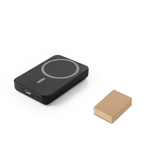 AMPERE 5. Magnetische Powerbank mit 5'000 mAh und superschnellem kabellosem Ladegerät (15 W) aus Recyceltes ABS (100% rABS)