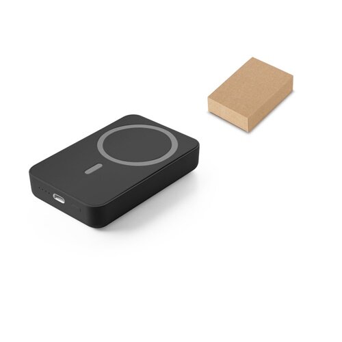 AMPERE 10. Magnetische Powerbank mit 10'000 mAh und superschnellem kabellosem Ladegerät (15 W) aus Recyceltes ABS (100% rABS)