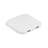 CAROLINE. Superschnelles 15W wireless Ladegerät mit HUB 2 USB-A Anschlüssen aus Recyceltes ABS (100% rABS)