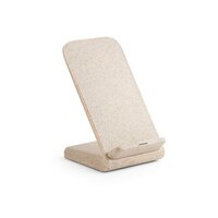 ENGLERT SmartphoneHalter mit schnellem 10W wireless Ladegerät aus Recyceltes ABS 100 rABS und Weizenstroh