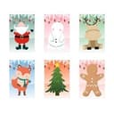 GLIMN. Set aus sechs Bögen mit Weihnachtsfiguren und 3 Bögen mit Aufklebern