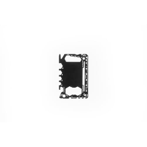 PEEBLES. Multifunktionskarte aus Edelstahl mit 8 Funktionen