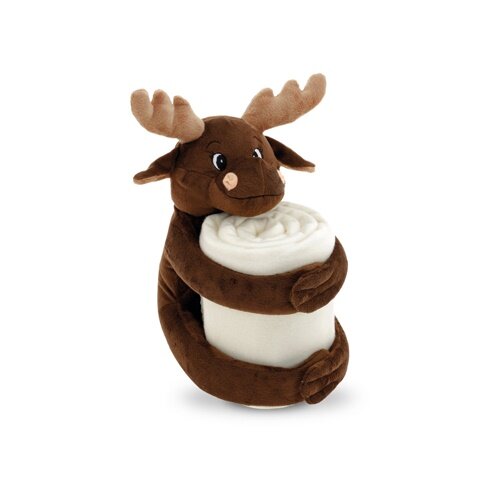 MOOSE. Polarfleecedecke mit Plüschtier (180 g/m²)