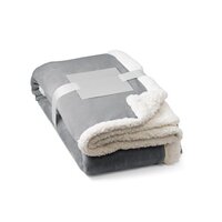 HEIDEN Wendbare Fleecedecke 190 gm mit Satinband und personalisierter Karte