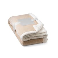 HEIDEN Wendbare Fleecedecke 190 gm mit Satinband und personalisierter Karte