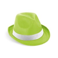 MANOLO POLI. Hut aus PP mit weißen Band aus Polyester