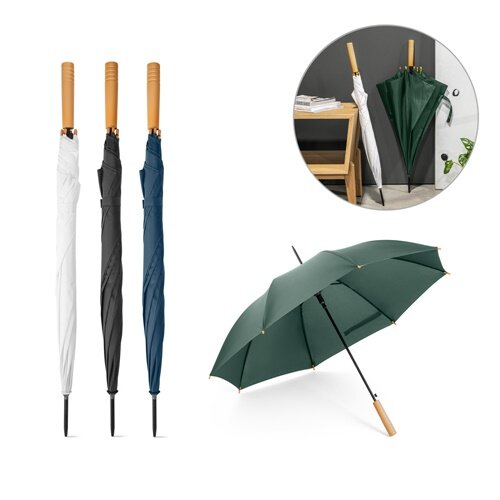 APOLO. Regenschirm aus recyceltem Polyester (100% rPET) Pongé mit automatischer Öffnung