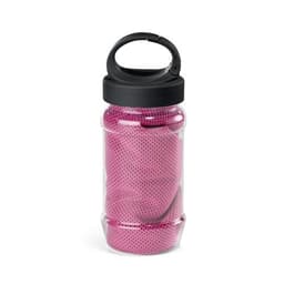 ARTX PLUS. Sporthandtuch aus Polyamid und Polyester mit Flasche (440 mL) aus PP und PET und einem integrierten Karabinerhaken am Deckel – Bild 1