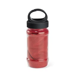ARTX PLUS. Sporthandtuch aus Polyamid und Polyester mit Flasche (440 mL) aus PP und PET und einem integrierten Karabinerhaken am Deckel – Bild 1