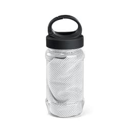ARTX PLUS. Sporthandtuch aus Polyamid und Polyester mit Flasche (440 mL) aus PP und PET und einem integrierten Karabinerhaken am Deckel – Bild 1