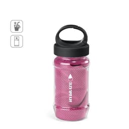 ARTX PLUS. Sporthandtuch aus Polyamid und Polyester mit Flasche (440 mL) aus PP und PET und einem integrierten Karabinerhaken am Deckel – Bild 2
