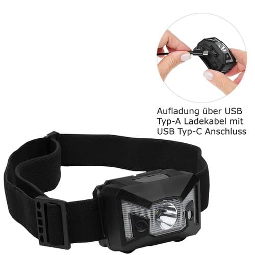 Aufladbare LED Stirnleuchte mit Sensorfunktion "Sensor Head Light Charge 125 L"