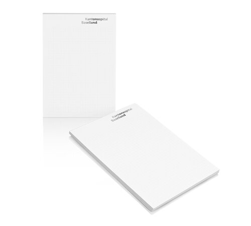Schreibblock mit Werbedruck