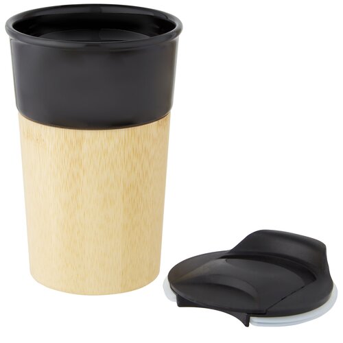 Pereira 320 ml Porzellanbecher mit Außenseite aus Bambus