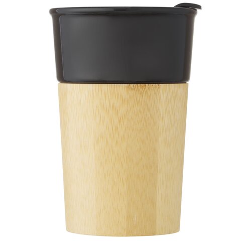 Pereira 320 ml Porzellanbecher mit Außenseite aus Bambus