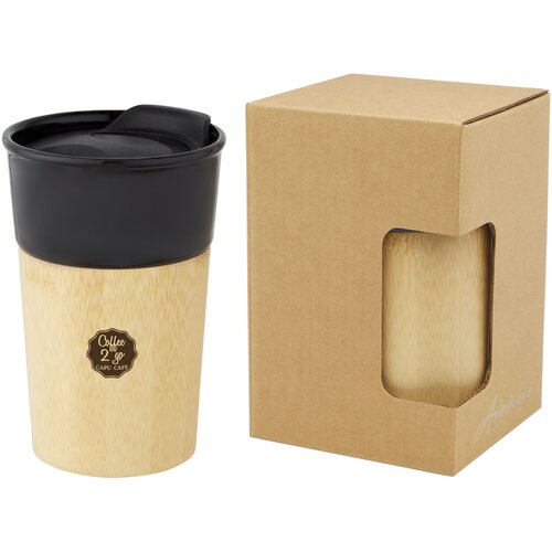 Pereira 320 ml Porzellanbecher mit Außenseite aus Bambus