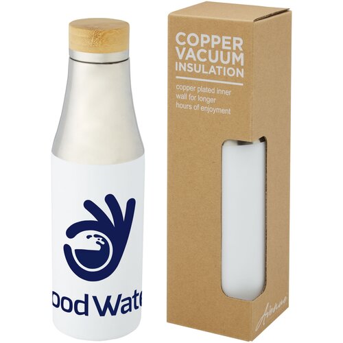 Hulan 540 ml Kupfer-Vakuum Isolierflasche mit Bambusdeckel