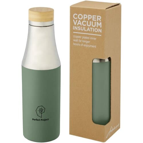Hulan 540 ml Kupfer-Vakuum Isolierflasche mit Bambusdeckel