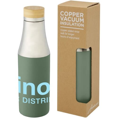 Hulan 540 ml Kupfer-Vakuum Isolierflasche mit Bambusdeckel