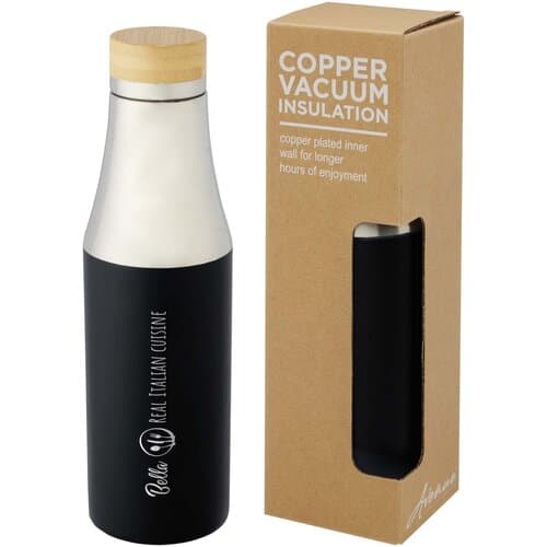 Hulan 540 ml Kupfer-Vakuum Isolierflasche mit Bambusdeckel