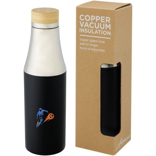 Hulan 540 ml Kupfer-Vakuum Isolierflasche mit Bambusdeckel