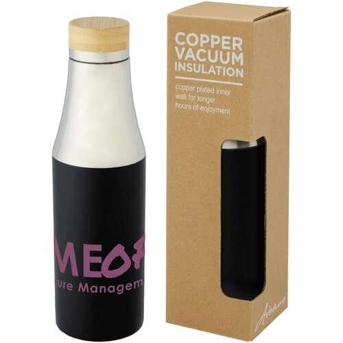 Hulan 540 ml Kupfer-Vakuum Isolierflasche mit Bambusdeckel