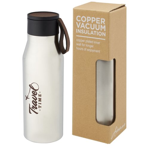 Ljungan 500 ml Kupfer-Vakuum Isolierflasche mit PU Kunststoffband und Deckel