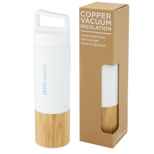 Torne 540 ml Kupfer-Vakuum Isolierflasche mit Bambus Außenwand