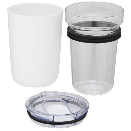 Bello 420 ml Glasbecher mit Außenwand aus recyceltem Kunststoff