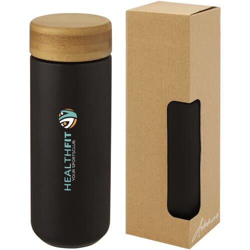 Lumi 300 ml Keramikbecher mit Bambusdeckel