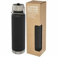 Thor 750 ml KupferVakuum Sportflasche mit Trinkhalm