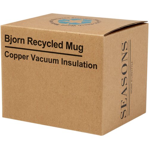 Bjorn RCS-zertifizierter Becher aus recyceltem Edelstahl mit Kupfer-Vakuumisolierung, 360 ml
