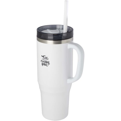 Melbourne 1200 ml RCS-zertifizierter Isolierbecher mit Strohhalm