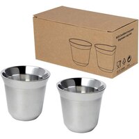 Duo 80 ml RCSzertifiziertes Espressotassen Set aus Edelstahl