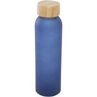 Lume 500 ml Flasche aus mattiertem Kalknatronglas mit Bambusdeckel