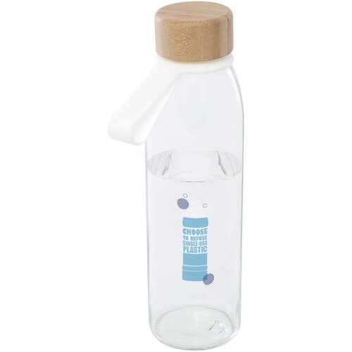 Porto 500 ml Glas-Flasche mit Silikongriff und Bambusdeckel