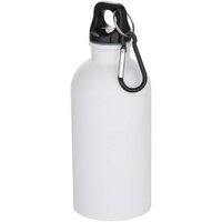 Oregon 400 ml matte RCSzertifizierte einwandige Trinkflasche aus recyceltem Edelstahl mit Karabinerhaken