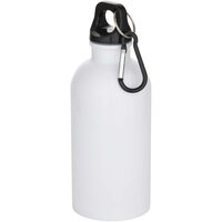 Oregon 400 ml RSCzertifizierte einwandige Sublimation Trinkflasche aus recyceltem Edelstahl mit Karabinerhaken