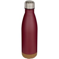 Cove 500 ml doppelwandige vakuumisolierte Trinkflasche aus Edelstahl mit Korkdetails