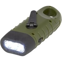 Helios SolarDynamoTaschenlampe aus recyceltem Kunststoff mit Karabinerhaken