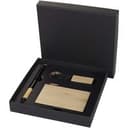 Minka Set mit Kugelschreiber aus RCS Recycling-Aluminium, Schlüsselanhänger und RFID-Kartenhalter