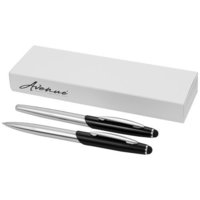 Geneva Stylus Kugelschreiber und Tintenrollerset blaue Mine