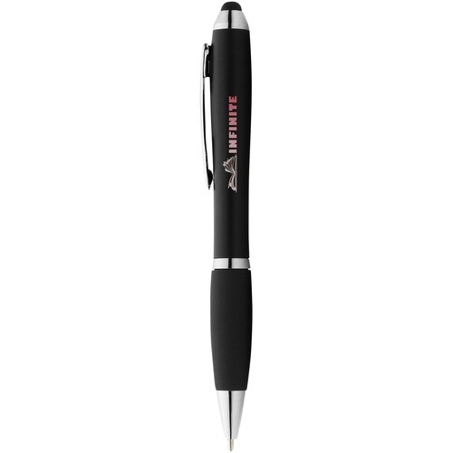 Nash Stylus Kugelschreiber farbig mit schwarzem Griff (blaue Mine)
