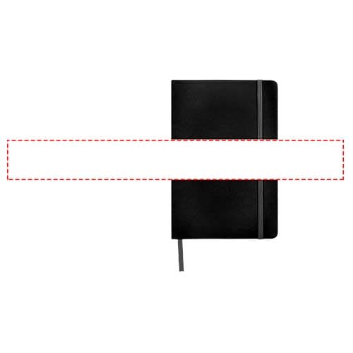 Spectrum A5 Notizbuch mit leeren Seiten – Druckbeispiel Digitaldruck auf Papier, 460 x 55 mm - Papierband