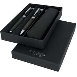 Carbon Duo Kugelschreiberset mit Hülle (schwarze Mine) – Bild 2