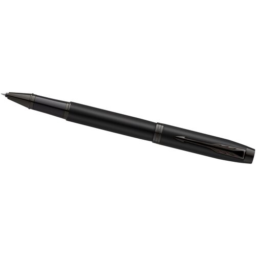 Parker IM achromatisches Kugelschreiber und Tintenroller Set mit Präsentbox (schwarze/blaue Mine)