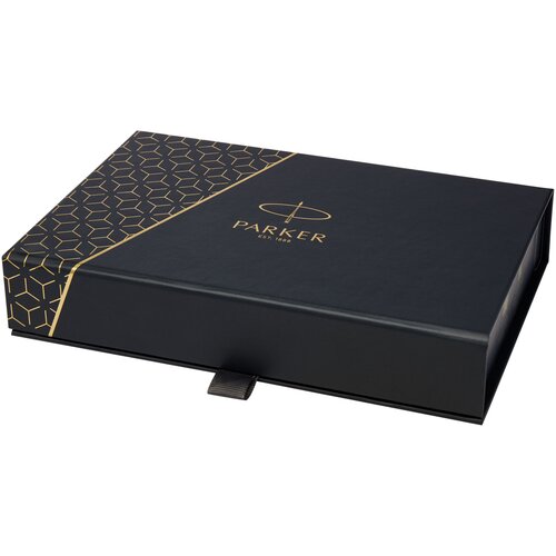 Parker IM achromatisches Kugelschreiber und Tintenroller Set mit Präsentbox (schwarze/blaue Mine)