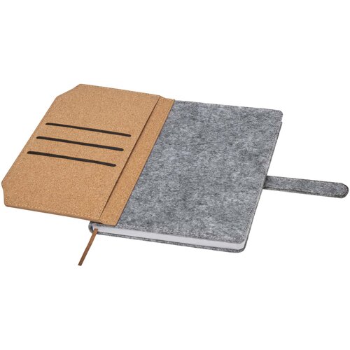 Viviana A5 Notizbuch aus recyceltem Filz und Kork